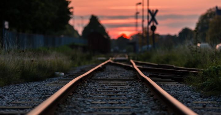 Railroad - Shallow Focus Photography of Railway during Sunset