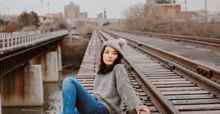 Model Railways - Photo Of Woman Sitting On Trail Road