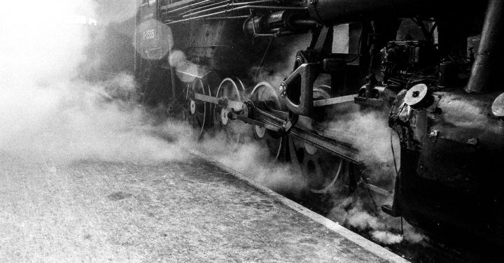Locomotive Engineers - Grayscale Photography of Train Tank
