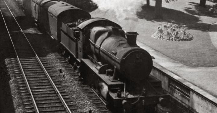 Old Train - Grayscale Photography of Steam Locomotive on Railroad