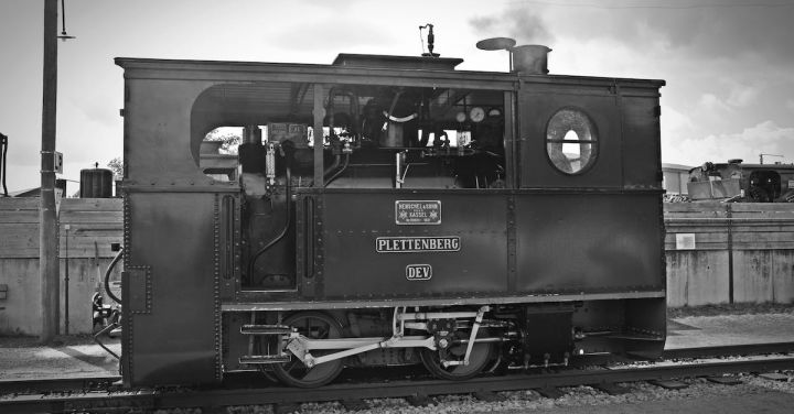 Steam Locomotives - Gray Scale Photo of Classic Train