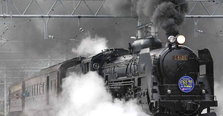 Steam Locomotives - Black Train on Rail and Showing Smoke