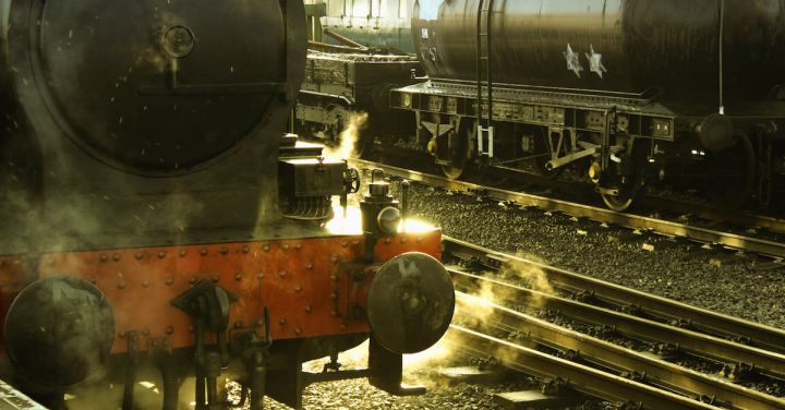 Steam Trains - Coal Train on Train Track