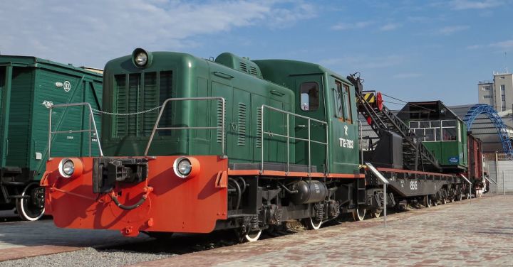 Diesel Locomotive - Green Locomotive on Rail Track