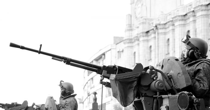World War - Grayscale Photo of Man Holding Rifle